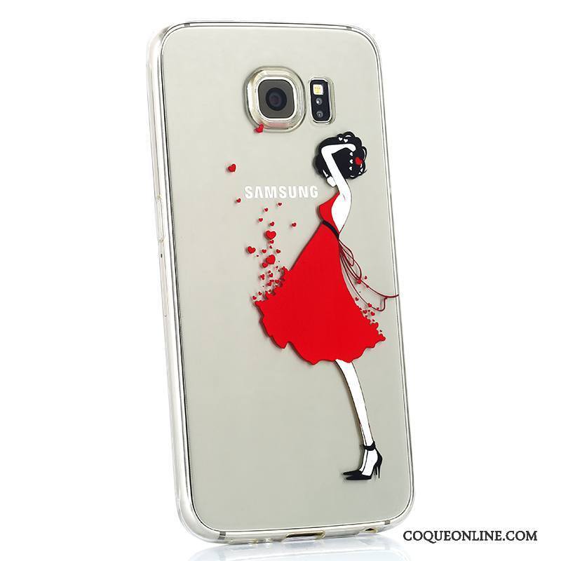 Samsung Galaxy S6 Coque Transparent Étoile Fluide Doux Dessin Animé Protection Charmant Personnalité