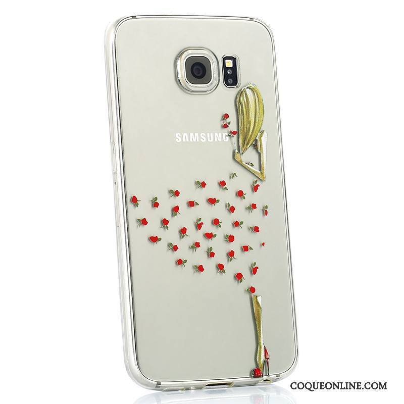 Samsung Galaxy S6 Coque Transparent Étoile Fluide Doux Dessin Animé Protection Charmant Personnalité