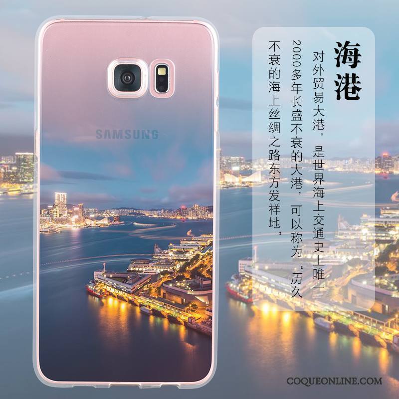 Samsung Galaxy S6 Coque Étoile Protection Tout Compris Incassable Étui Silicone Bleu