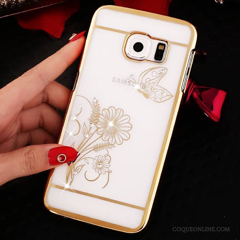 Samsung Galaxy S6 Coque Étui Incassable Strass Étoile Protection Téléphone Portable Placage