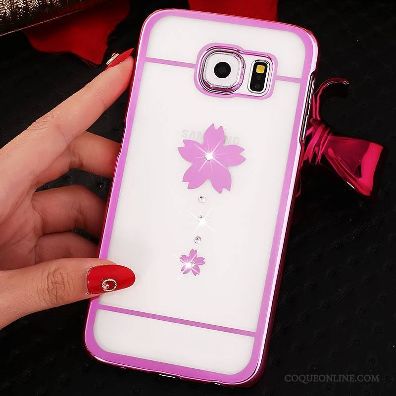 Samsung Galaxy S6 Coque Étui Incassable Strass Étoile Protection Téléphone Portable Placage