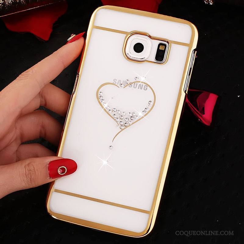 Samsung Galaxy S6 Coque Étui Incassable Strass Étoile Protection Téléphone Portable Placage