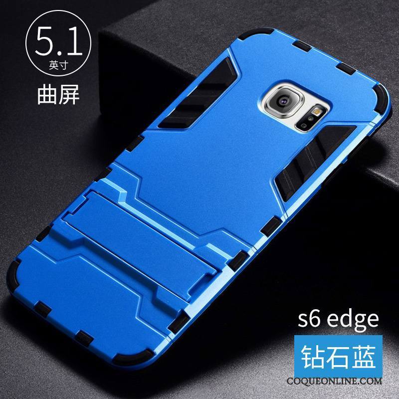 Samsung Galaxy S6 Edge Coque Cool Incassable Gris Silicone Tendance Protection Étoile