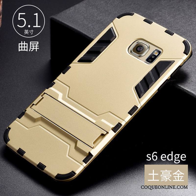 Samsung Galaxy S6 Edge Coque Cool Incassable Gris Silicone Tendance Protection Étoile