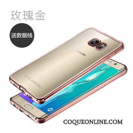 Samsung Galaxy S6 Edge + Coque De Téléphone Très Mince Fluide Doux Silicone Protection Étui Argent