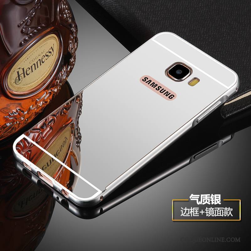 Samsung Galaxy S6 Edge Coque Miroir Incassable Protection Difficile Argent Métal Étoile