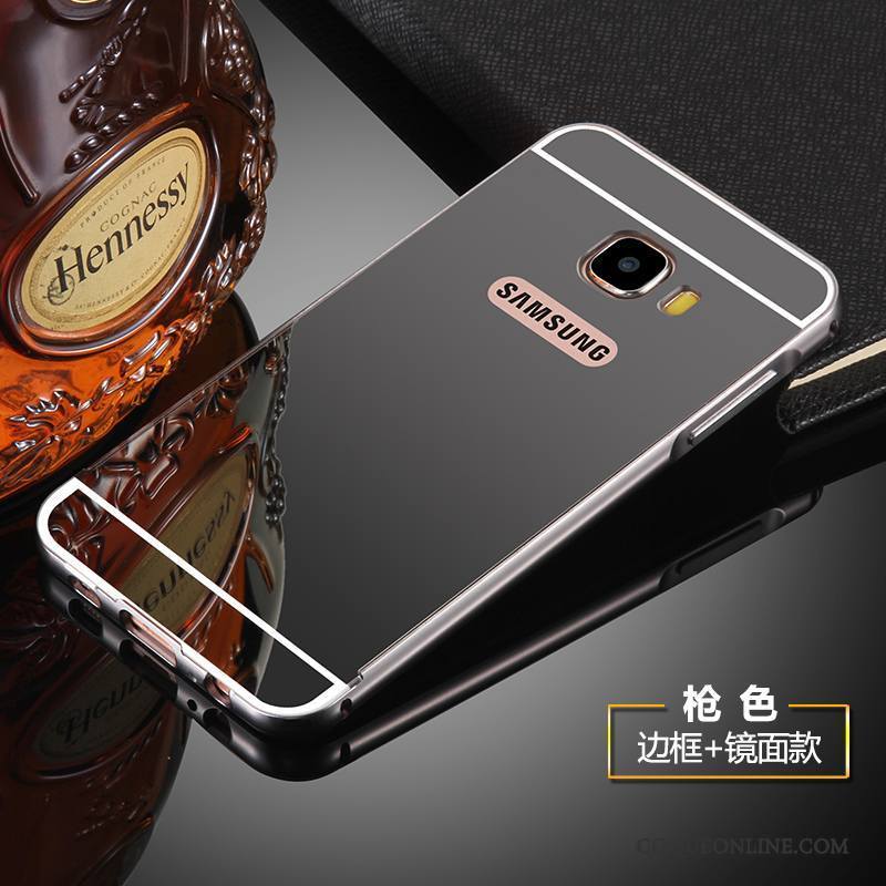 Samsung Galaxy S6 Edge Coque Miroir Incassable Protection Difficile Argent Métal Étoile