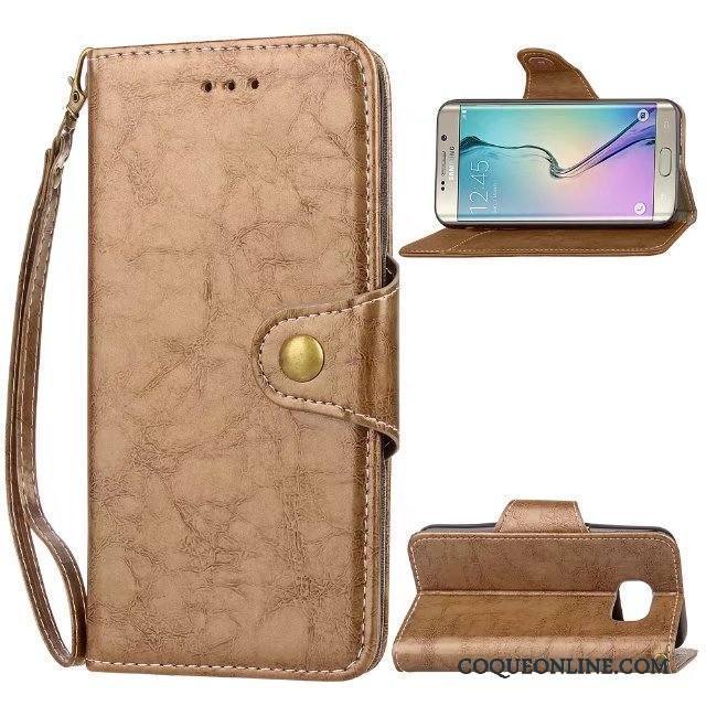 Samsung Galaxy S6 Edge Marque De Tendance Coque De Téléphone Étui En Cuir Téléphone Portable Étoile Business Housse