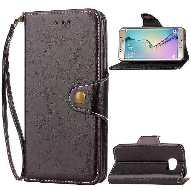 Samsung Galaxy S6 Edge Marque De Tendance Coque De Téléphone Étui En Cuir Téléphone Portable Étoile Business Housse