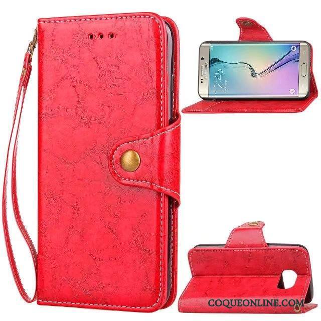 Samsung Galaxy S6 Edge Marque De Tendance Coque De Téléphone Étui En Cuir Téléphone Portable Étoile Business Housse