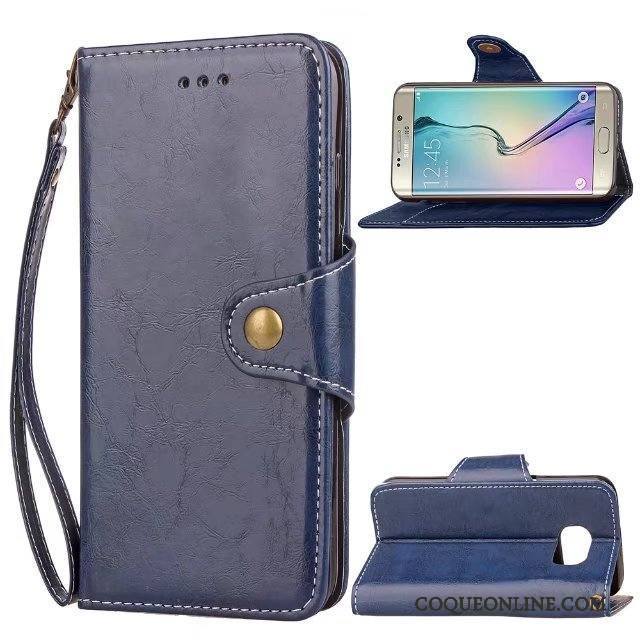 Samsung Galaxy S6 Edge Marque De Tendance Coque De Téléphone Étui En Cuir Téléphone Portable Étoile Business Housse