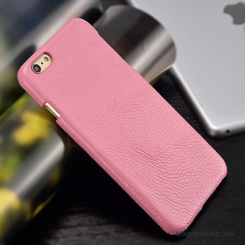 Samsung Galaxy S6 Edge + Protection Rose Cuir Véritable Simple Coque Étoile Incassable