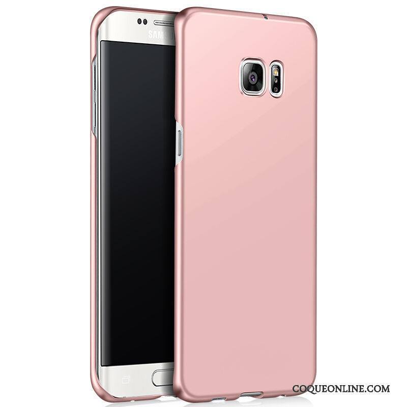 Samsung Galaxy S6 Edge Rouge Coque De Téléphone Protection Difficile Incassable Simple Délavé En Daim