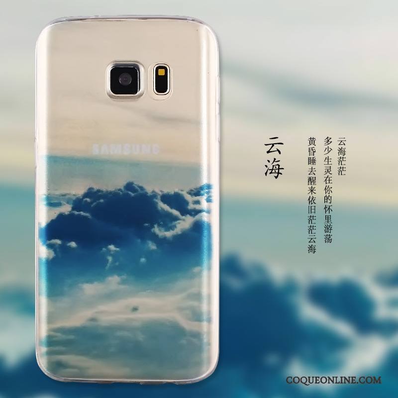 Samsung Galaxy S6 Edge + Silicone Très Mince Vert Étoile Coque Téléphone Portable Étui