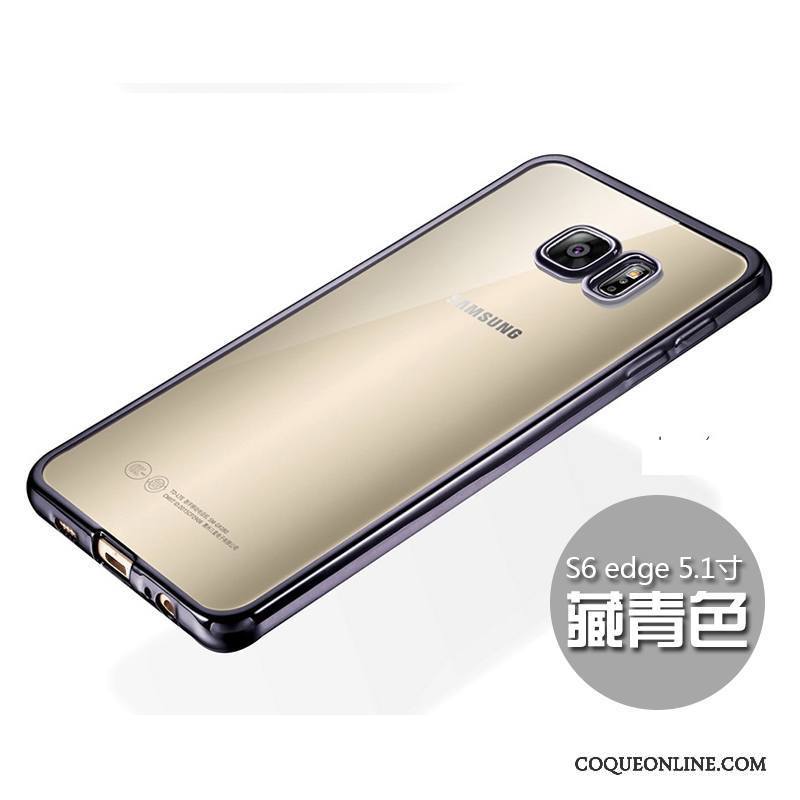 Samsung Galaxy S6 Edge Étoile Silicone Fluide Doux Coque De Téléphone Or Étui Incassable