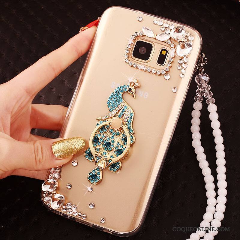 Samsung Galaxy S6 Edge Étoile Strass Coque Or Étui Tendance De Téléphone