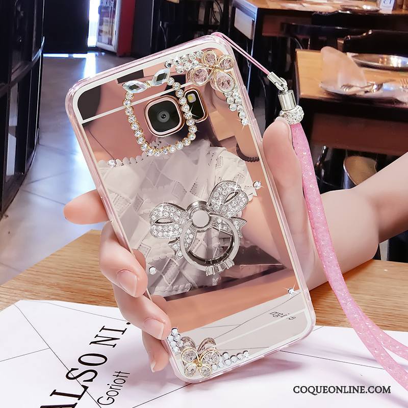 Samsung Galaxy S6 Edge + Étui Fluide Doux Miroir Argent Étoile Personnalité Coque De Téléphone