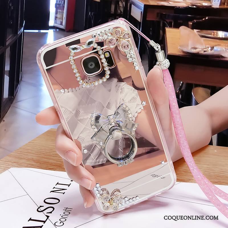 Samsung Galaxy S6 Edge + Étui Fluide Doux Miroir Argent Étoile Personnalité Coque De Téléphone