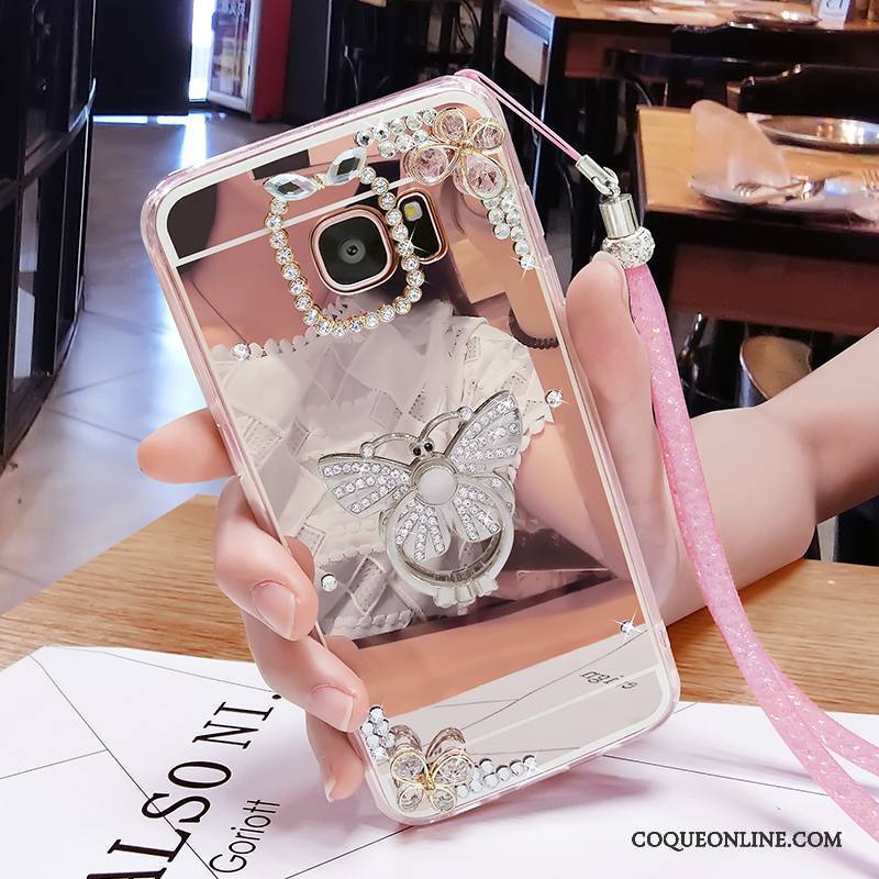 Samsung Galaxy S6 Edge + Étui Fluide Doux Miroir Argent Étoile Personnalité Coque De Téléphone