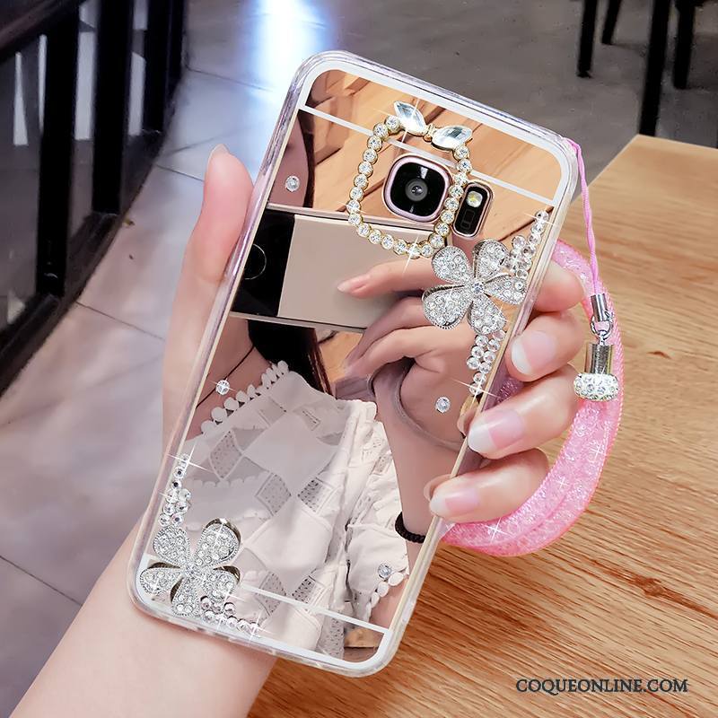 Samsung Galaxy S6 Edge + Étui Fluide Doux Miroir Argent Étoile Personnalité Coque De Téléphone