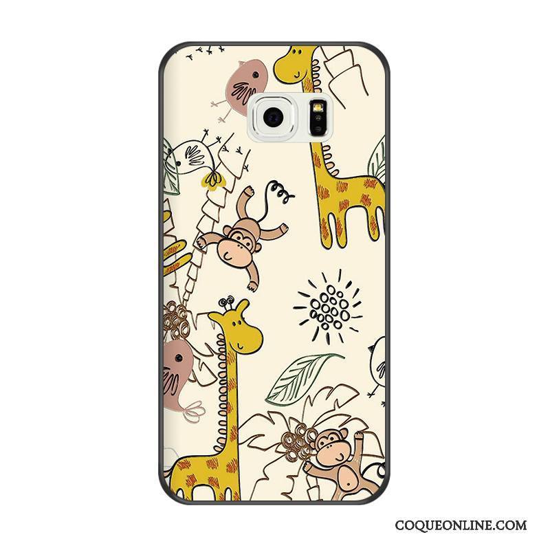 Samsung Galaxy S6 Edge Étui Silicone Bleu Coque De Téléphone Gaufrage Dessin Animé Tout Compris