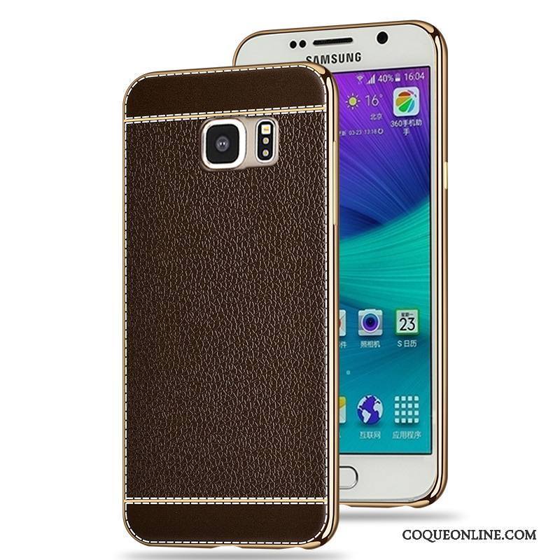 Samsung Galaxy S6 Fluide Doux Coque De Téléphone Silicone Étui Modèle Fleurie Incassable Noir