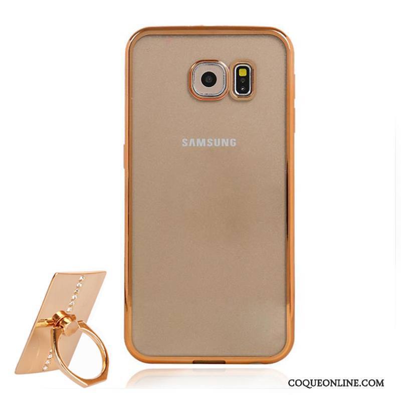 Samsung Galaxy S6 Fluide Doux Transparent Étoile Silicone Téléphone Portable Coque Support