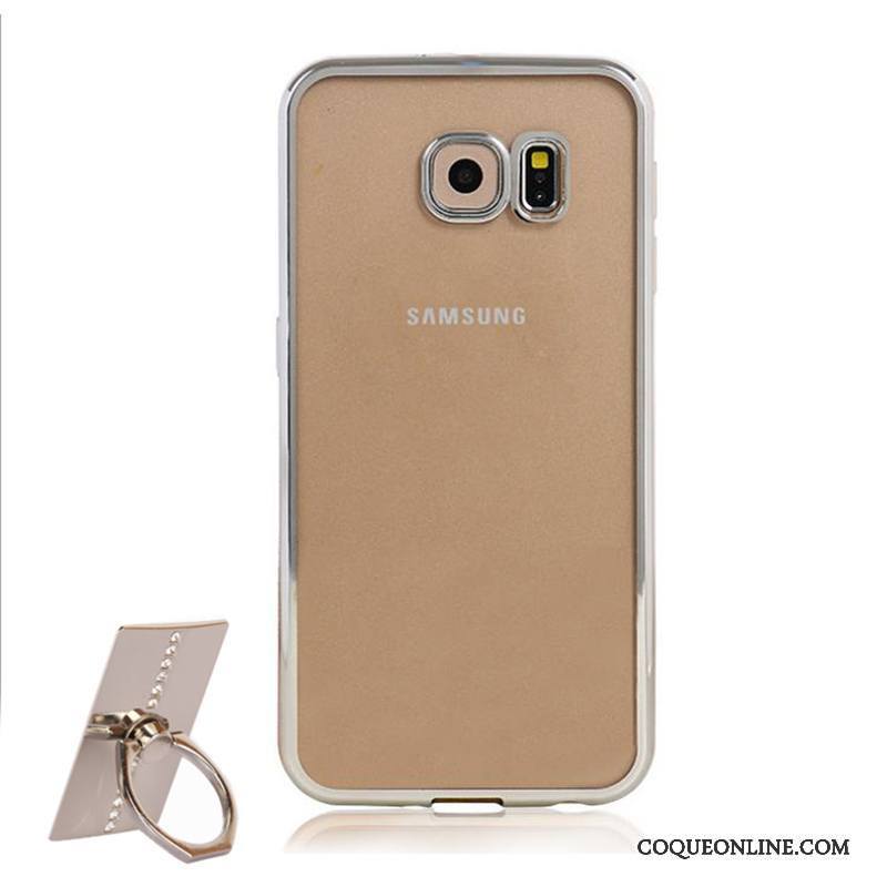 Samsung Galaxy S6 Fluide Doux Transparent Étoile Silicone Téléphone Portable Coque Support