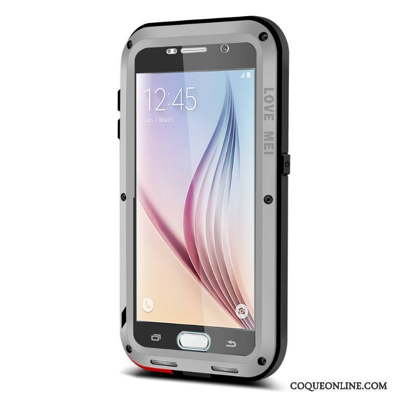 Samsung Galaxy S6 Protection Silicone Incassable Rouge Coque De Téléphone Étoile Tout Compris