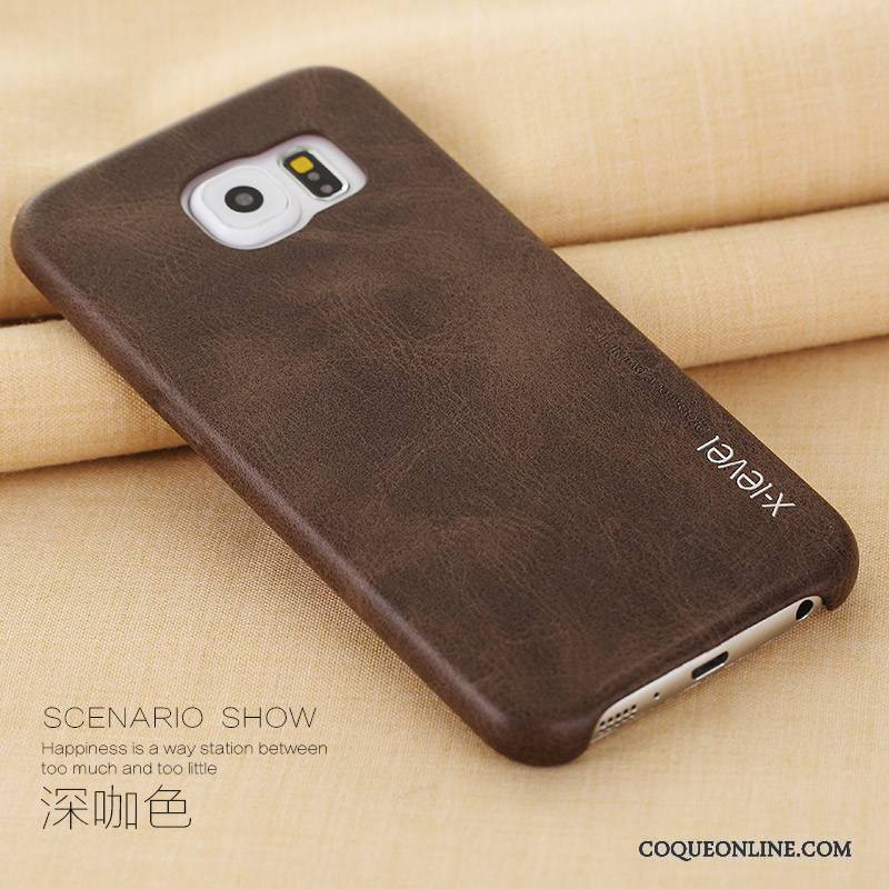 Samsung Galaxy S6 Protection Téléphone Portable Étoile Étui En Cuir Très Mince Coque De Téléphone Nouveau