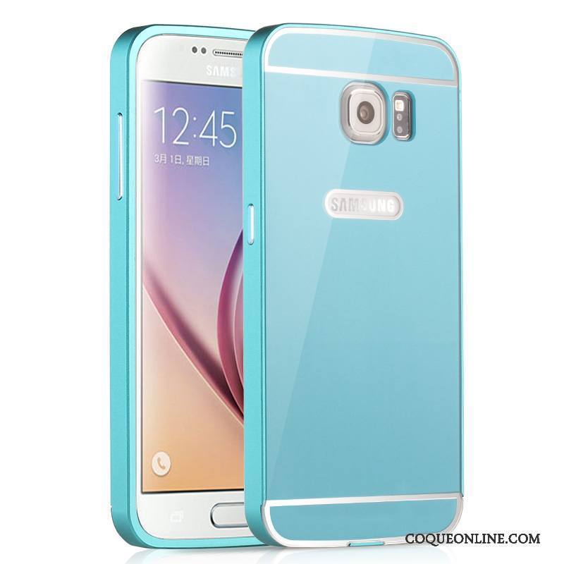 Samsung Galaxy S6 Rose Coque De Téléphone Métal Couvercle Arrière Étoile Border Étui