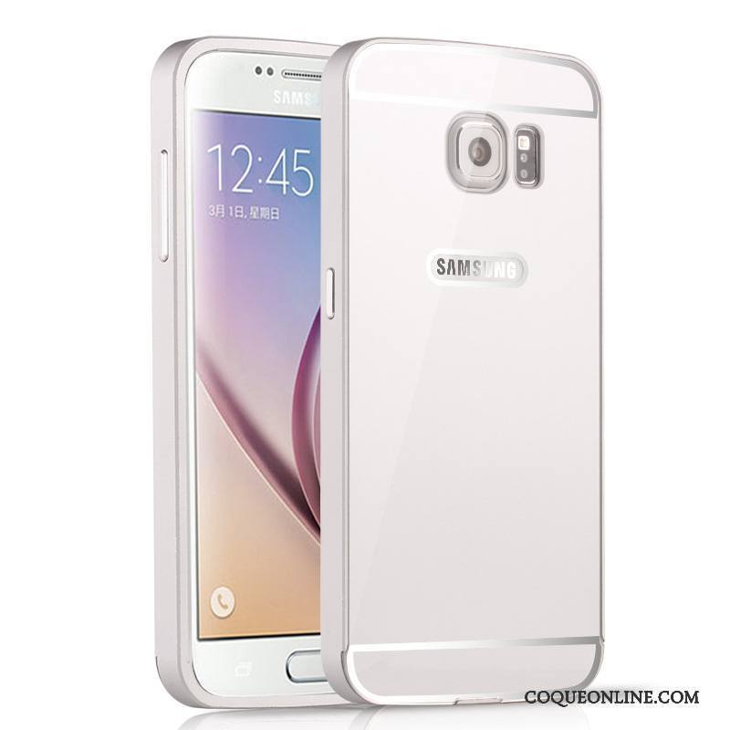 Samsung Galaxy S6 Rose Coque De Téléphone Métal Couvercle Arrière Étoile Border Étui