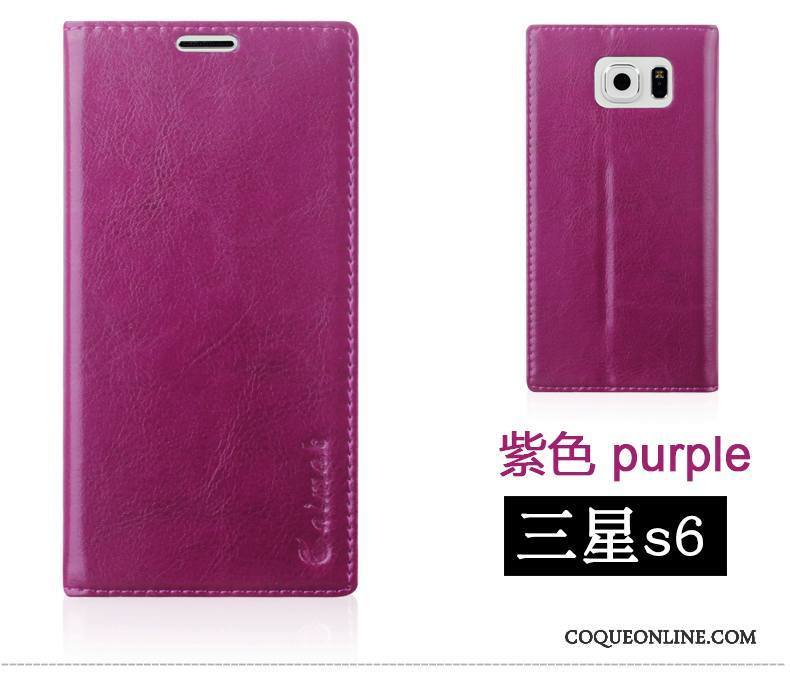Samsung Galaxy S6 Étoile Kaki Coque Étui Étui En Cuir Téléphone Portable Protection
