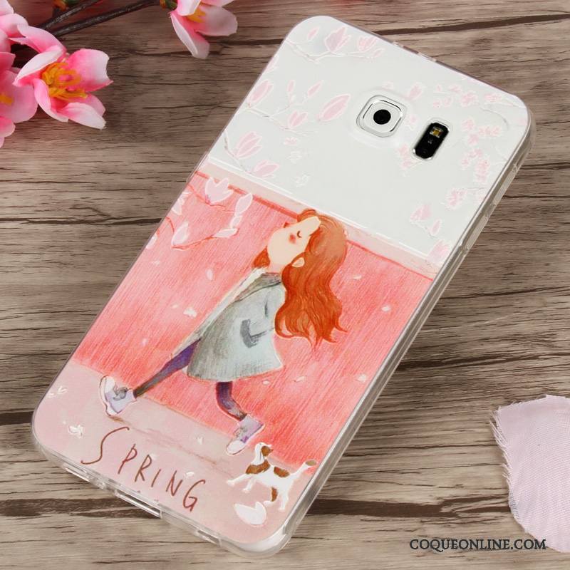 Samsung Galaxy S6 Étui Étoile Gaufrage Fluide Doux Tendance Coque De Téléphone Protection