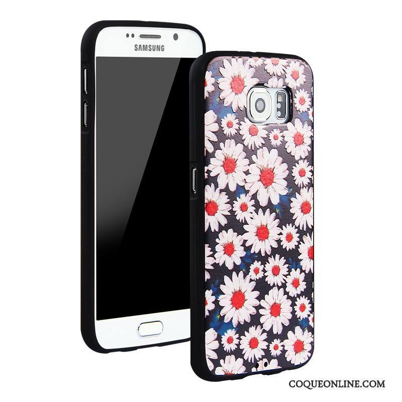 Samsung Galaxy S6 Étui Étoile Multicolore Dessin Animé Blanc Incassable Coque De Téléphone