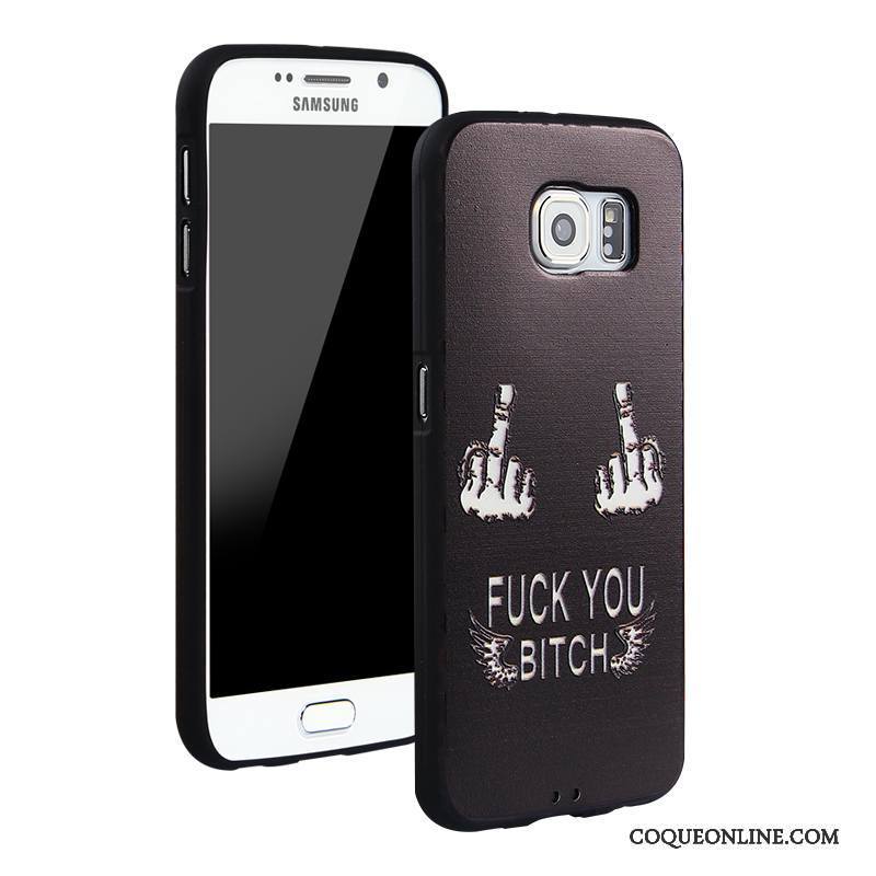 Samsung Galaxy S6 Étui Étoile Multicolore Dessin Animé Blanc Incassable Coque De Téléphone