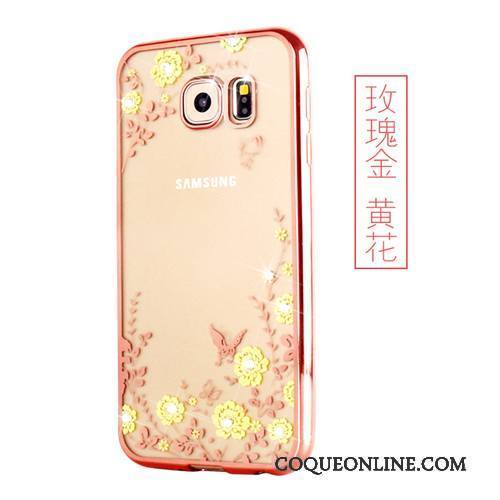 Samsung Galaxy S7 Anneau Fluide Doux Or Protection Étui Coque Étoile