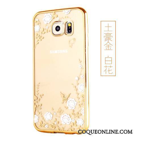 Samsung Galaxy S7 Anneau Fluide Doux Or Protection Étui Coque Étoile