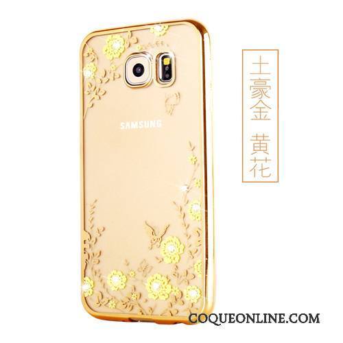 Samsung Galaxy S7 Anneau Fluide Doux Or Protection Étui Coque Étoile
