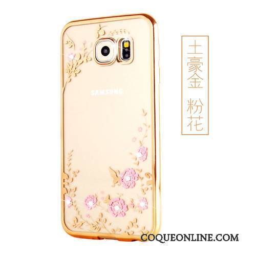 Samsung Galaxy S7 Anneau Fluide Doux Or Protection Étui Coque Étoile