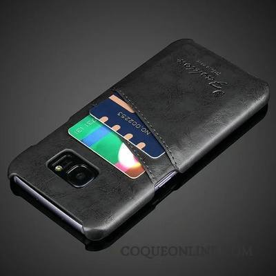 Samsung Galaxy S7 Coque Carte Téléphone Portable Étui En Cuir Couvercle Arrière Étoile Protection Vin Rouge