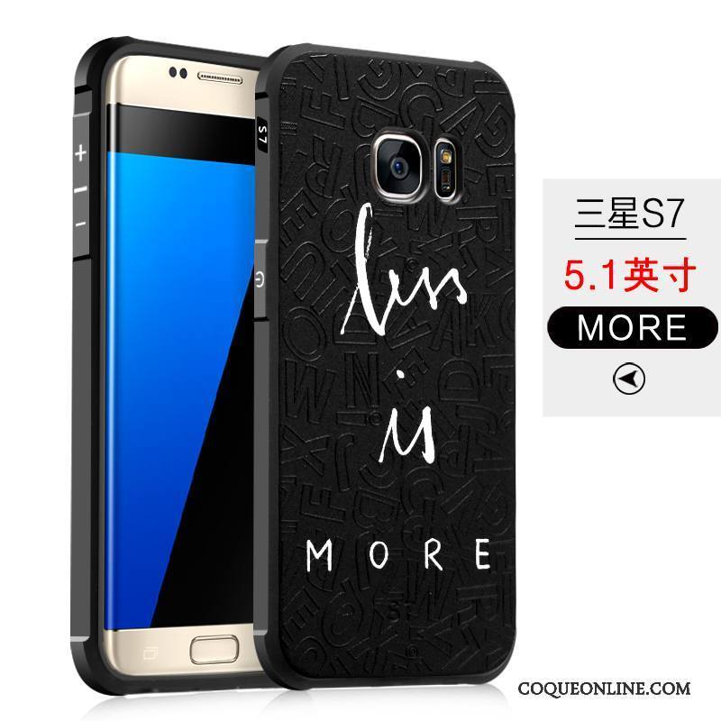 Samsung Galaxy S7 Coque De Téléphone Incassable Étoile Silicone Protection Étui Noir