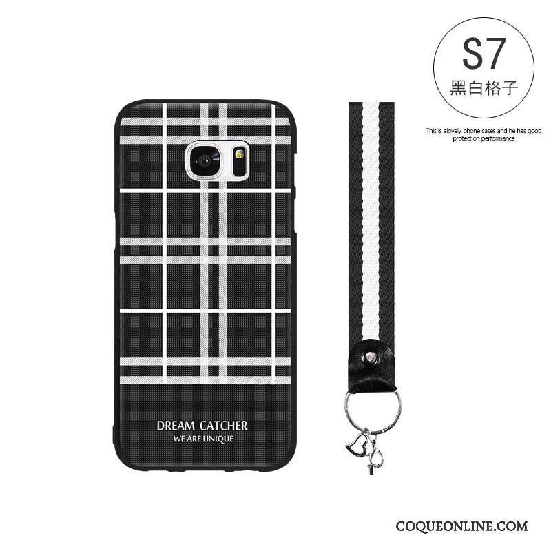 Samsung Galaxy S7 Coque De Téléphone Protection Étoile Plaid Fluide Doux Tout Compris Simple