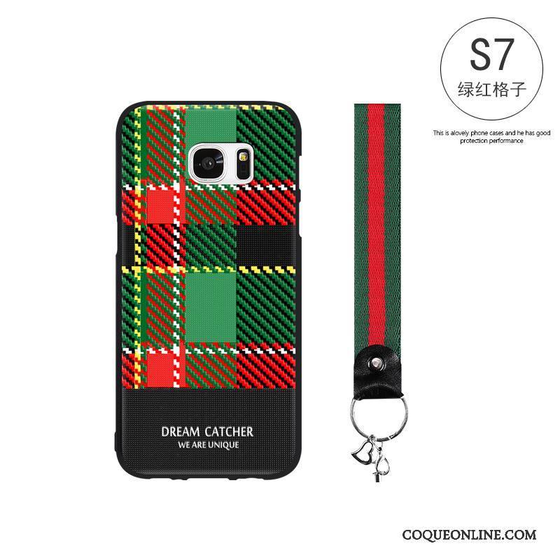 Samsung Galaxy S7 Coque De Téléphone Protection Étoile Plaid Fluide Doux Tout Compris Simple