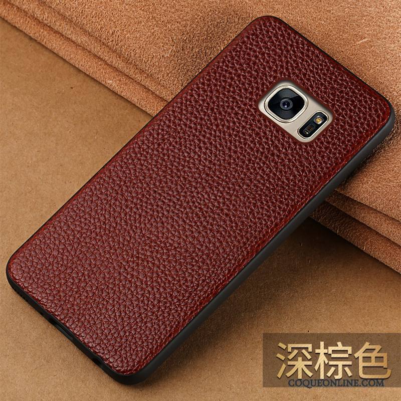 Samsung Galaxy S7 Coque De Téléphone Étui En Cuir Étoile Tout Compris Bleu Incassable Personnalité