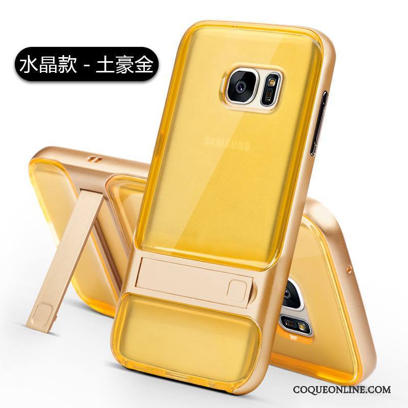 Samsung Galaxy S7 Coque Support Étui Protection Bleu Fluide Doux Étoile Incassable