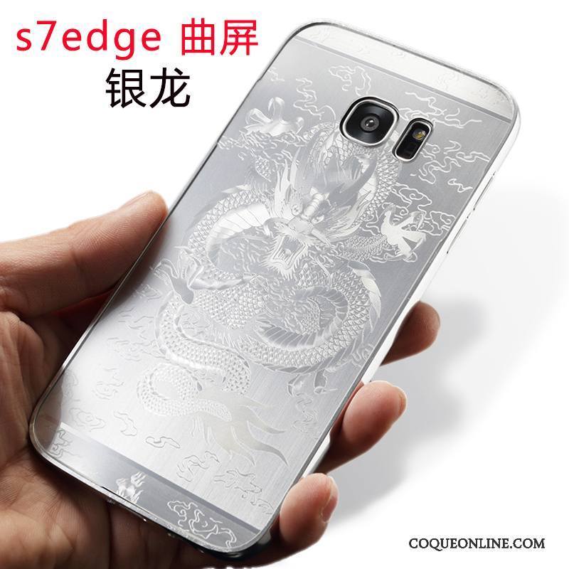 Samsung Galaxy S7 Coque Tendance Argent Nouveau Métal Étoile Personnalité Étui