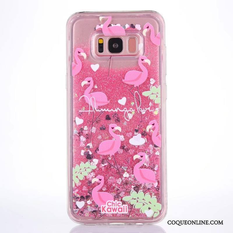 Samsung Galaxy S7 Coque Tout Compris Rose Protection Quicksand Créatif Fluide Doux Étui