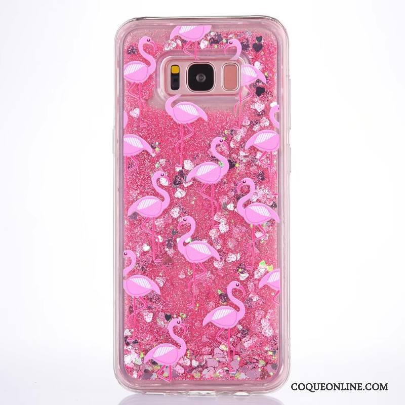 Samsung Galaxy S7 Coque Tout Compris Rose Protection Quicksand Créatif Fluide Doux Étui