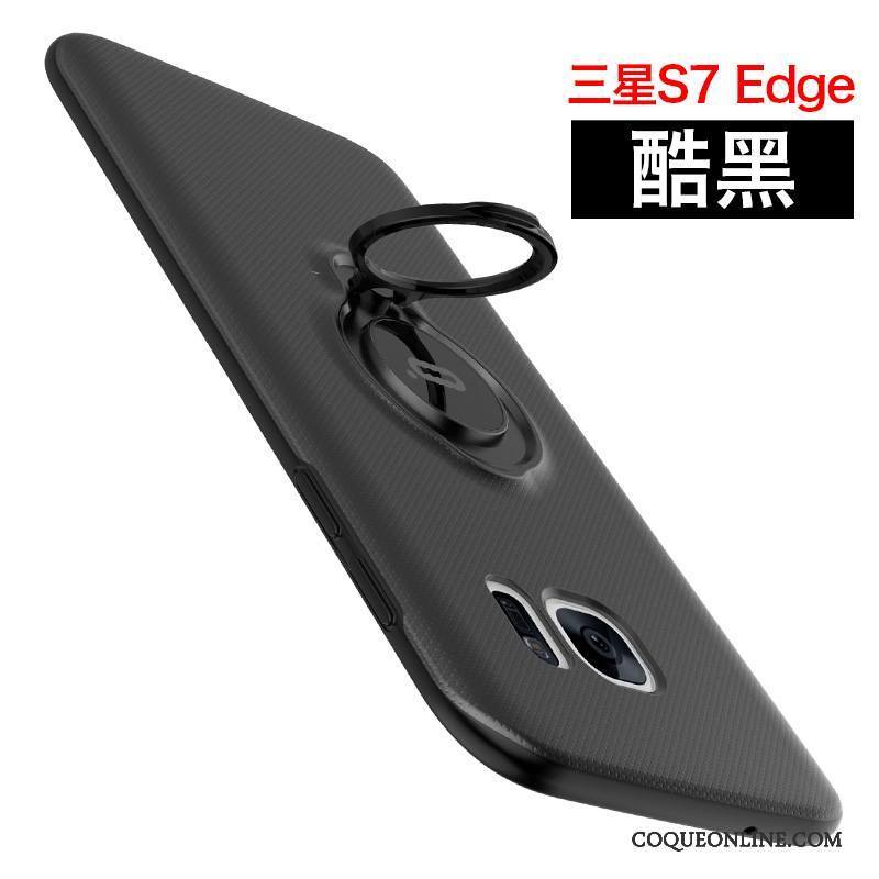 Samsung Galaxy S7 Edge Blanc Anneau Tout Compris Difficile Téléphone Portable Coque Support